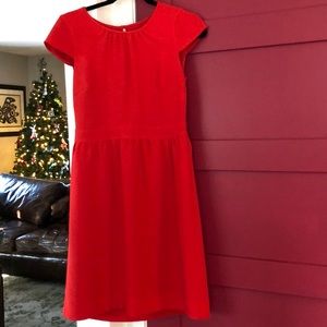J.crew Red dress, pre love, below knee